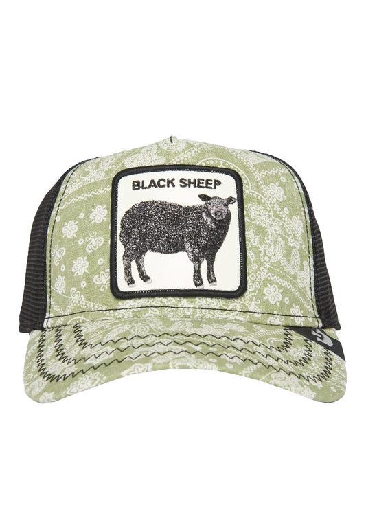 Cappellino da baseball unisex verde fantasia e nero pecora nera The Black Sheep Goorin Bros P24 101-0947 OLIVEOLIVE GOORIN BROS 