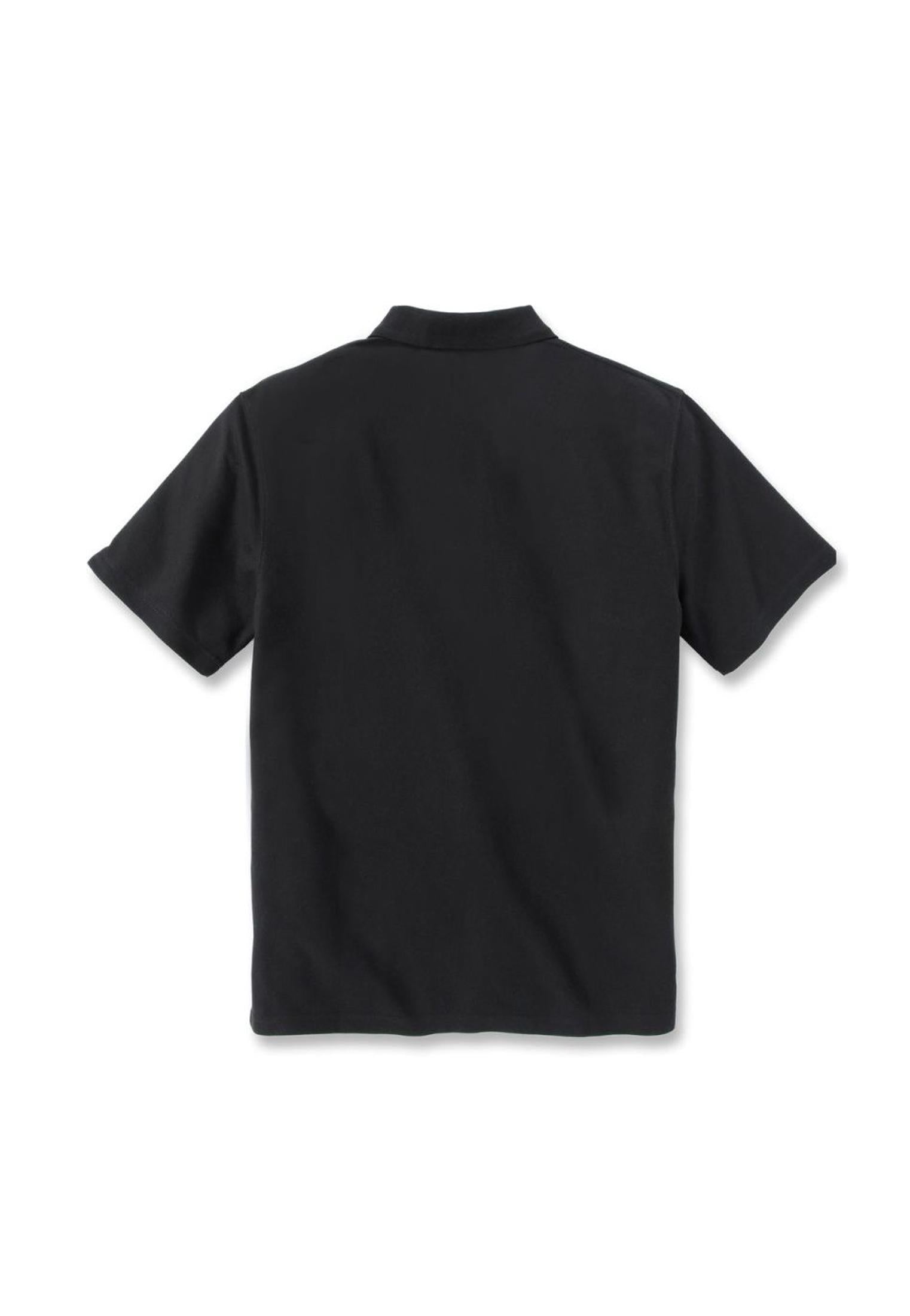 Polo cotone nera manica corta Carhartt Workwear P26 106685 BLACK CARHARTT 