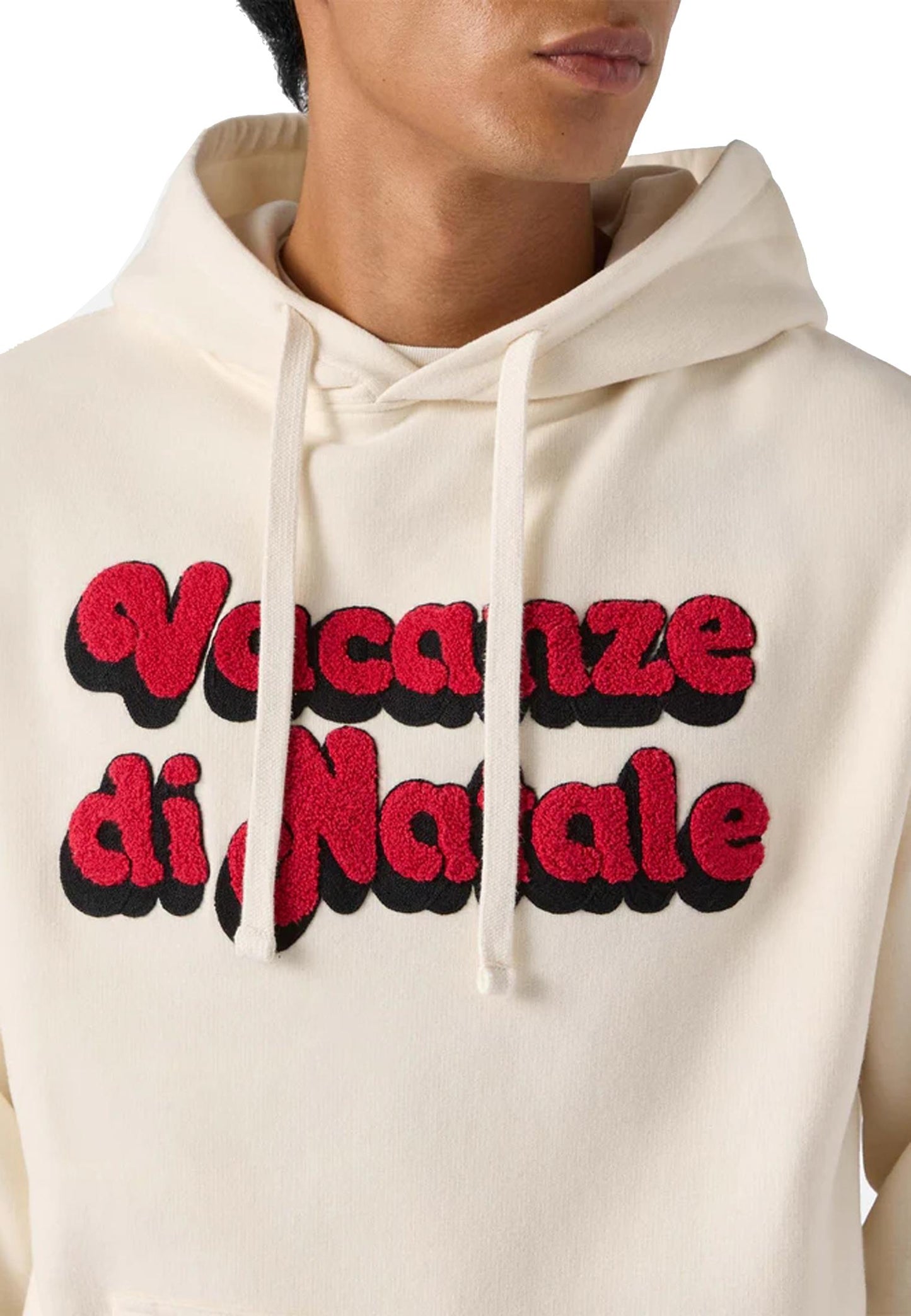 Felpa bianca con cappuccio cotone Vacanze di Natale MC2 Saint Barth A25 TRI0001 02232I02232I MC2 