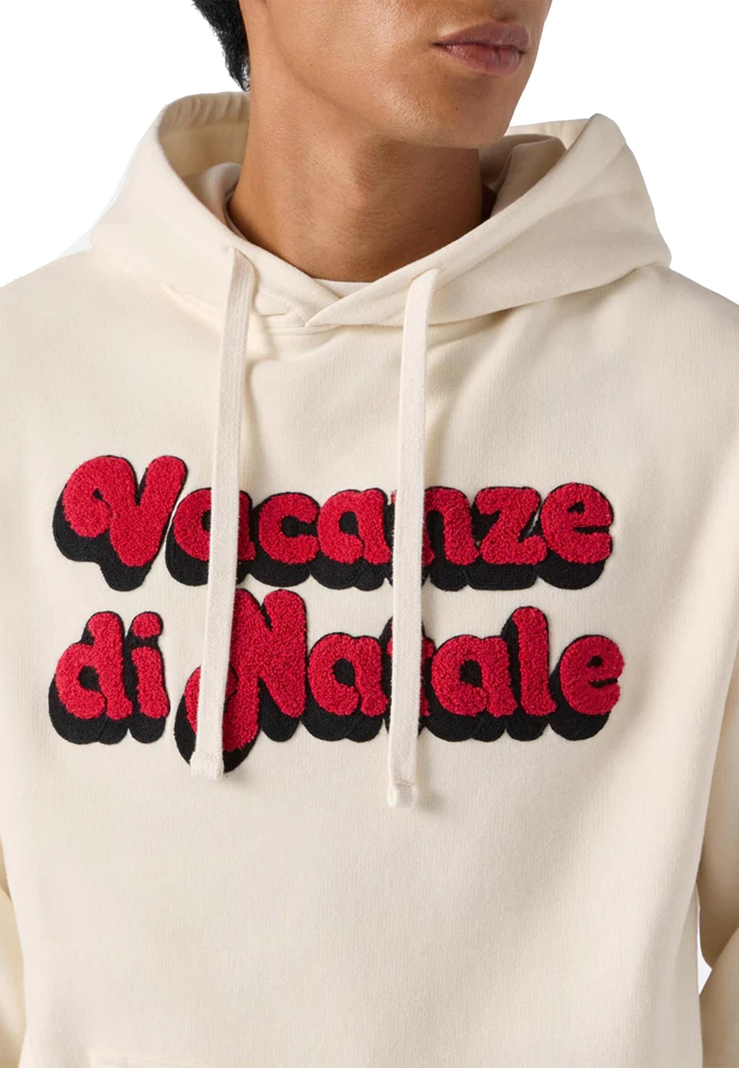 Felpa bianca con cappuccio cotone Vacanze di Natale MC2 Saint Barth A25 TRI0001 02232I02232I MC2 