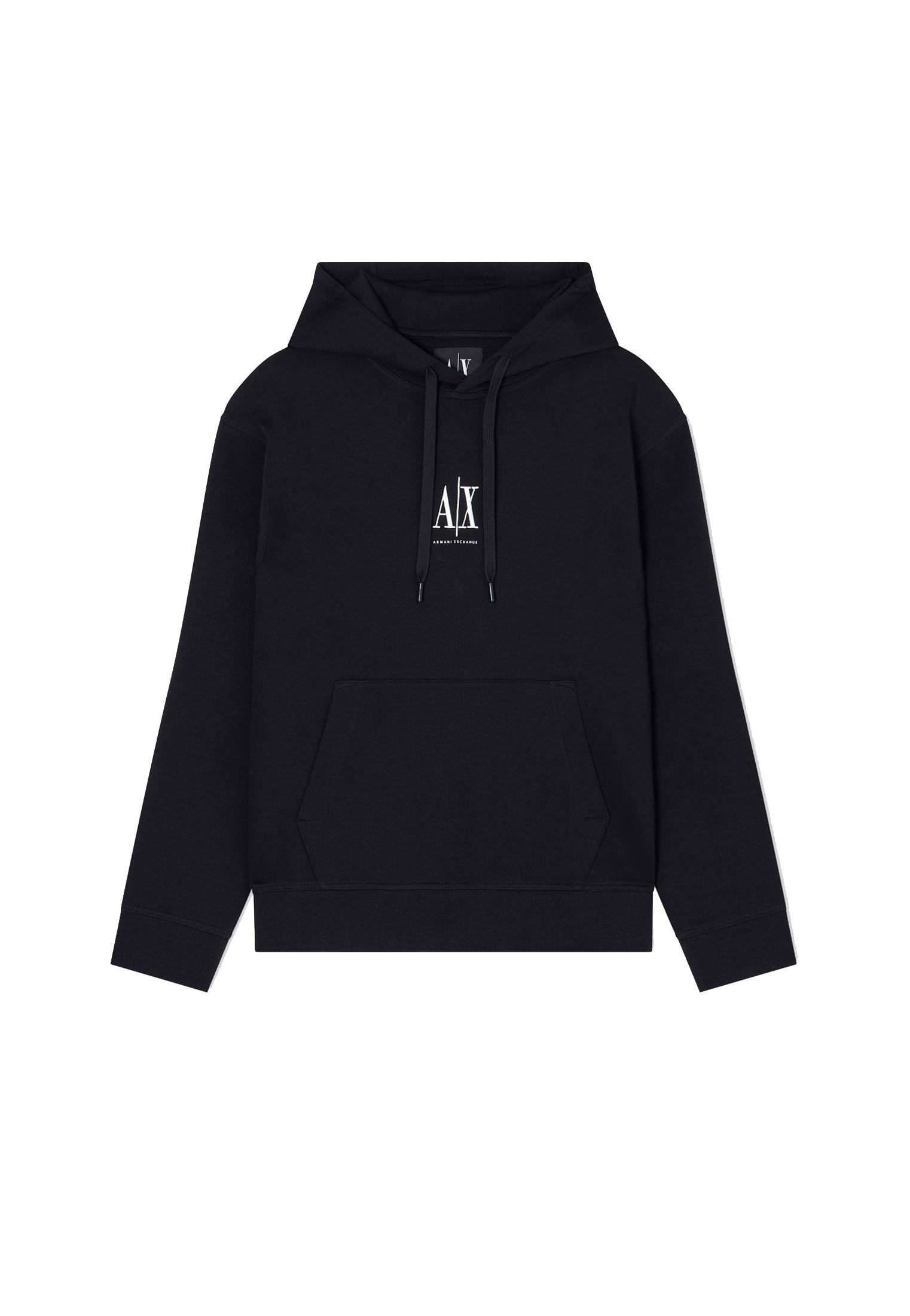 Felpa con cappuccio nera misto cotone Armani Exchange A25 XM000369 AF10818 UC001UC001 ARMANI EXCHANGE 