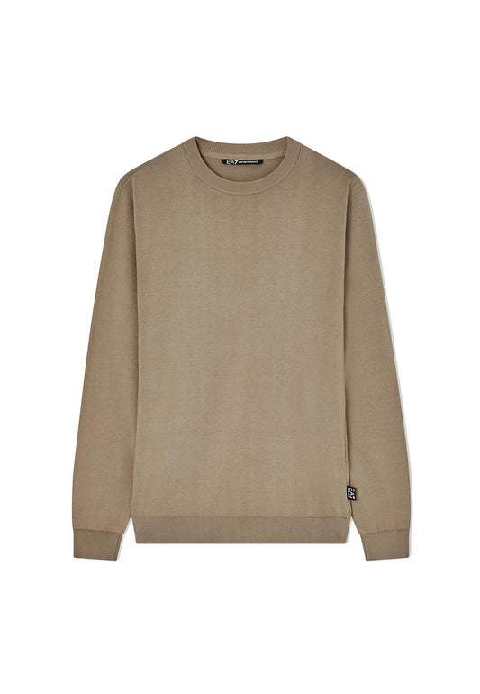Maglia girocollo pullover marrone cotone EA7 Armani P26 7M000541 AF14755 U6167U6167 EA7 GOLF 