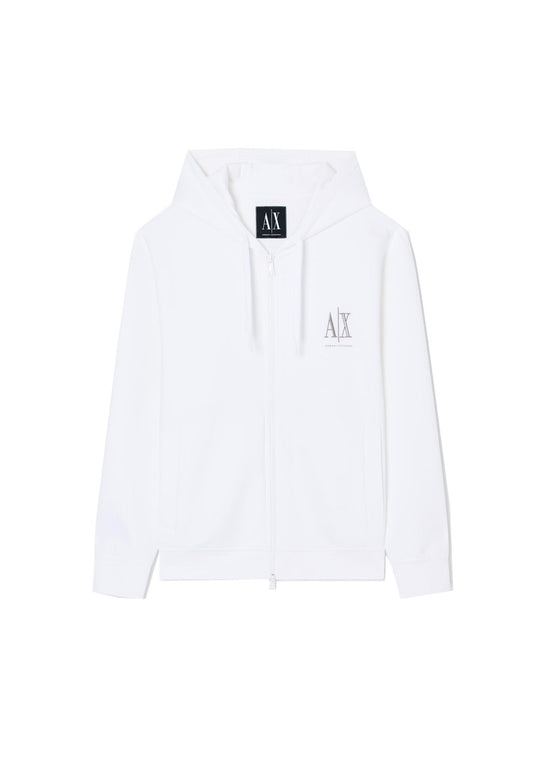 Felpa con cappuccio bianca full zip Armani Exchange P26 XM000371 AF10818 U0009U0009 ARMANI EXCHANGE 
