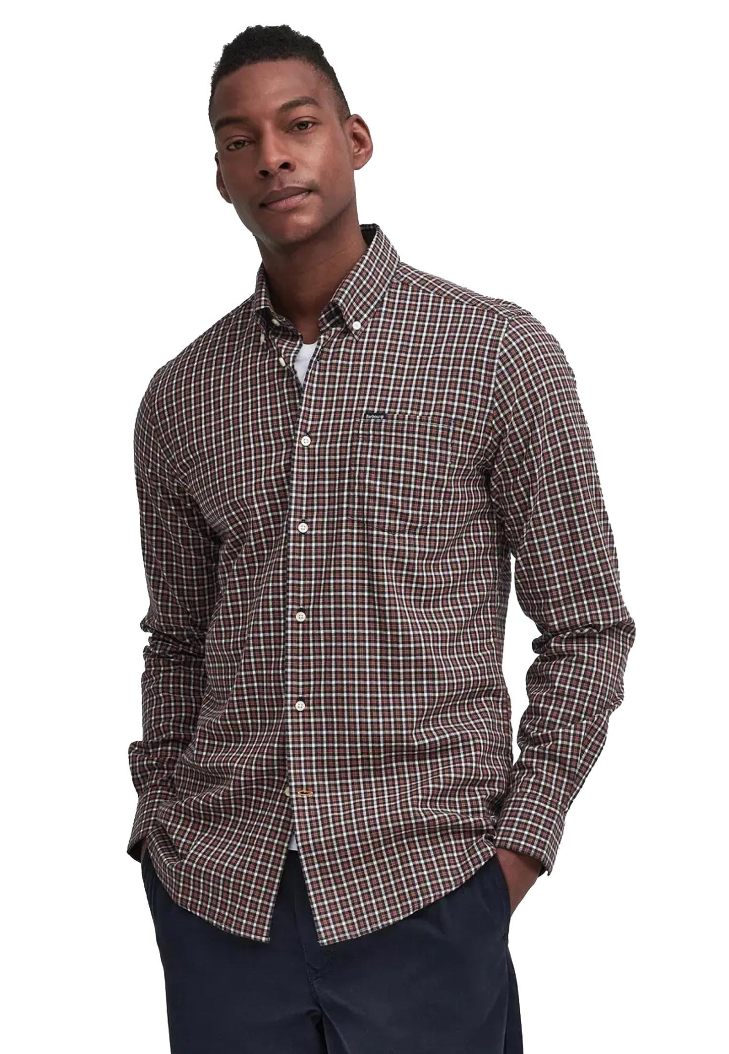 Camicia sartoriale blu quadrati Padshaw Barbour A25 252MMSH5027 NY91NY91 BARBOUR 