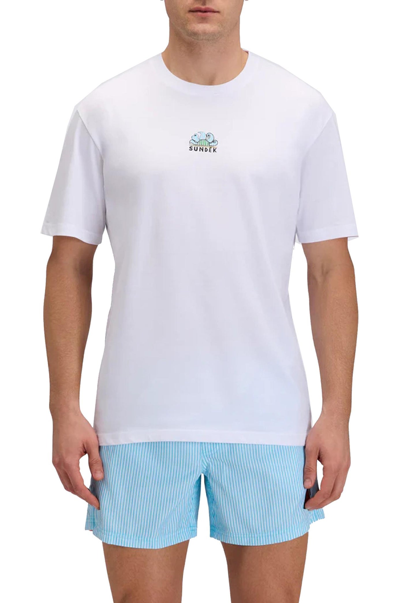 T-shirt girocollo bianca jiucy surf Sundek P26 M769TEJ78JI M6S243006JI SUNDEK 