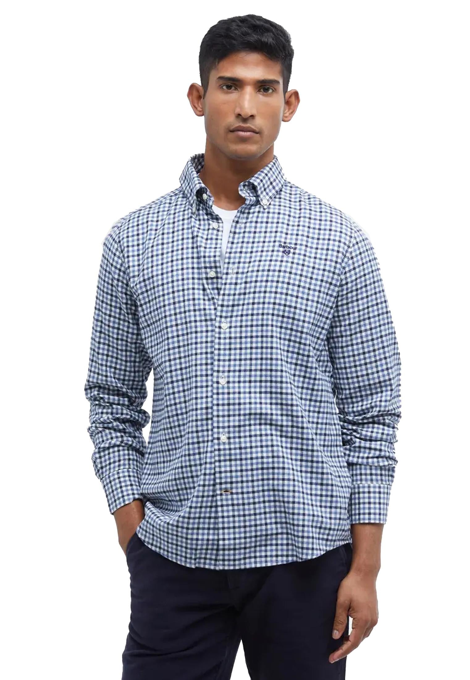 Camicia quadrati blu Finkle Barbour A25 252MMSH5242 NY91NY91 BARBOUR 