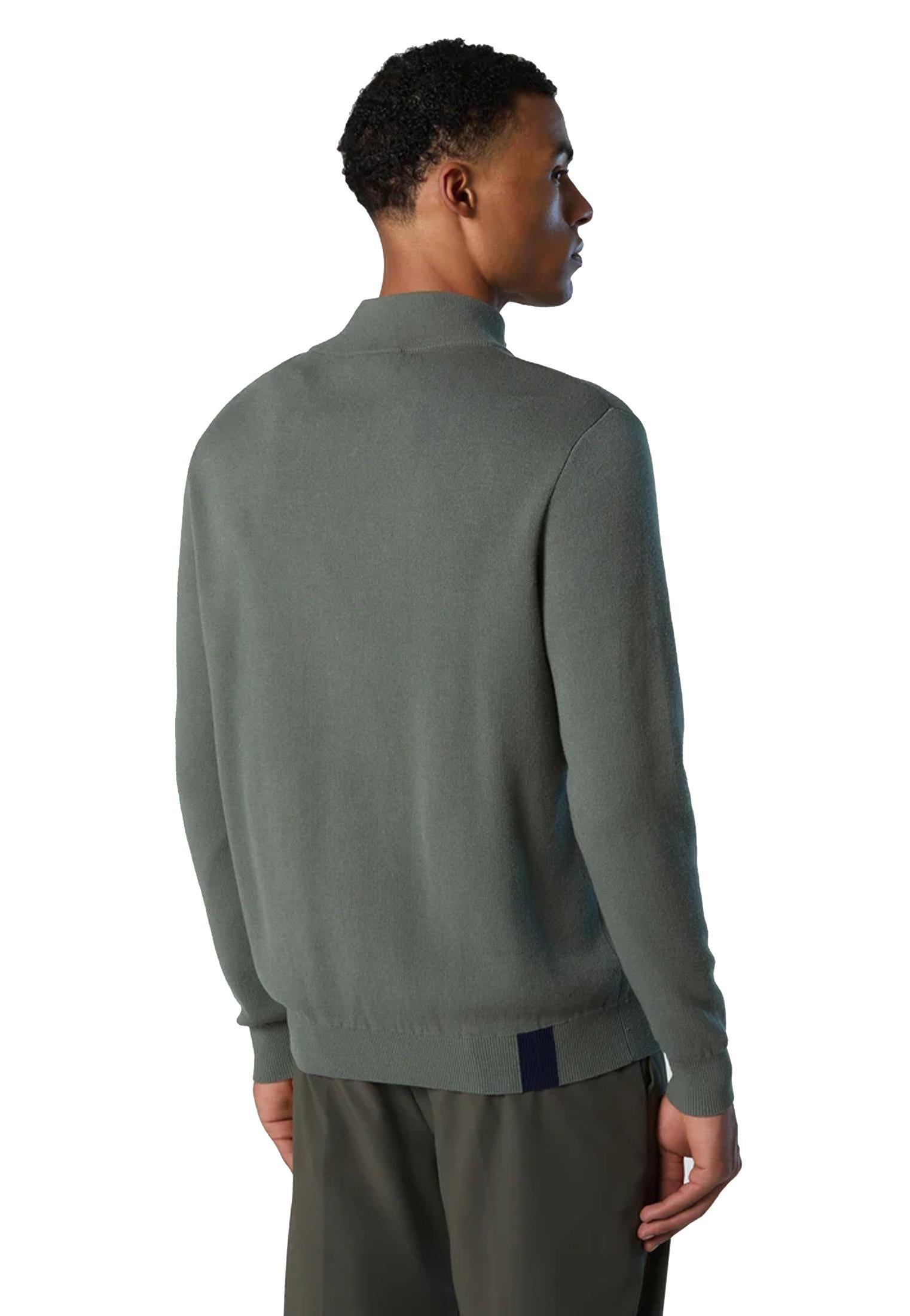 Maglione cardigan full zip verde impermeabile North Sails A25 699170 09210921 NORTH SAILS 