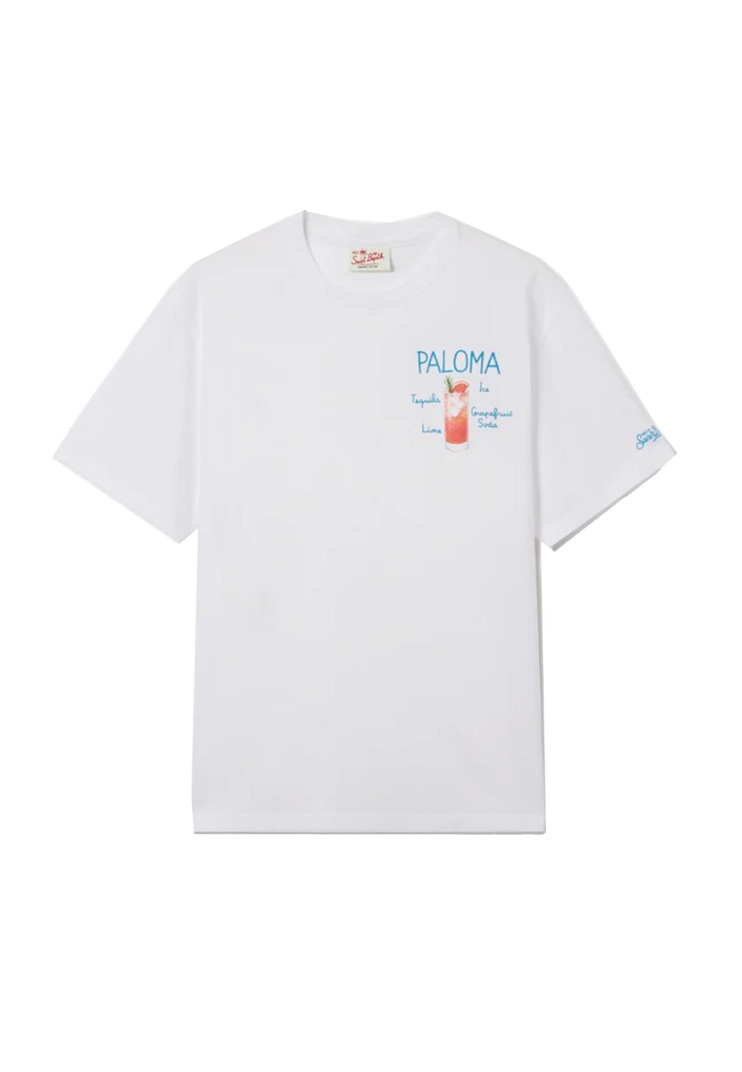 T-shirt girocollo bianca Portofino Paloma MC2 Saint Barth P26 POT0001 00323L00323L MC2 