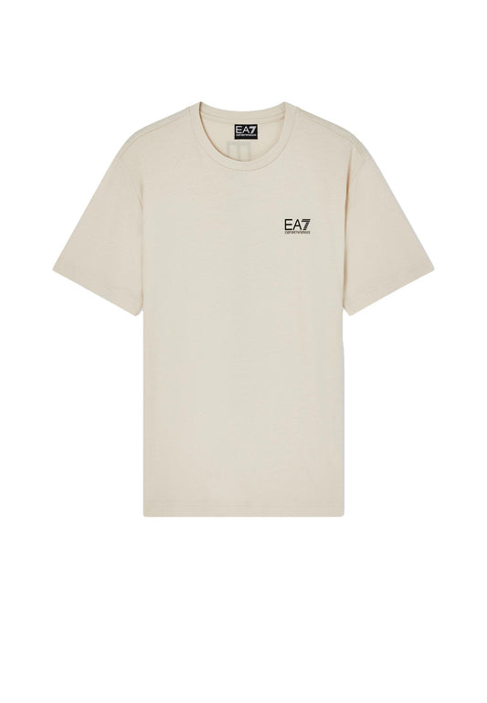 T-shirt girocollo cotone beige EA7 Armani P26 7M000567 AF10375 U1088U1088 EA7 