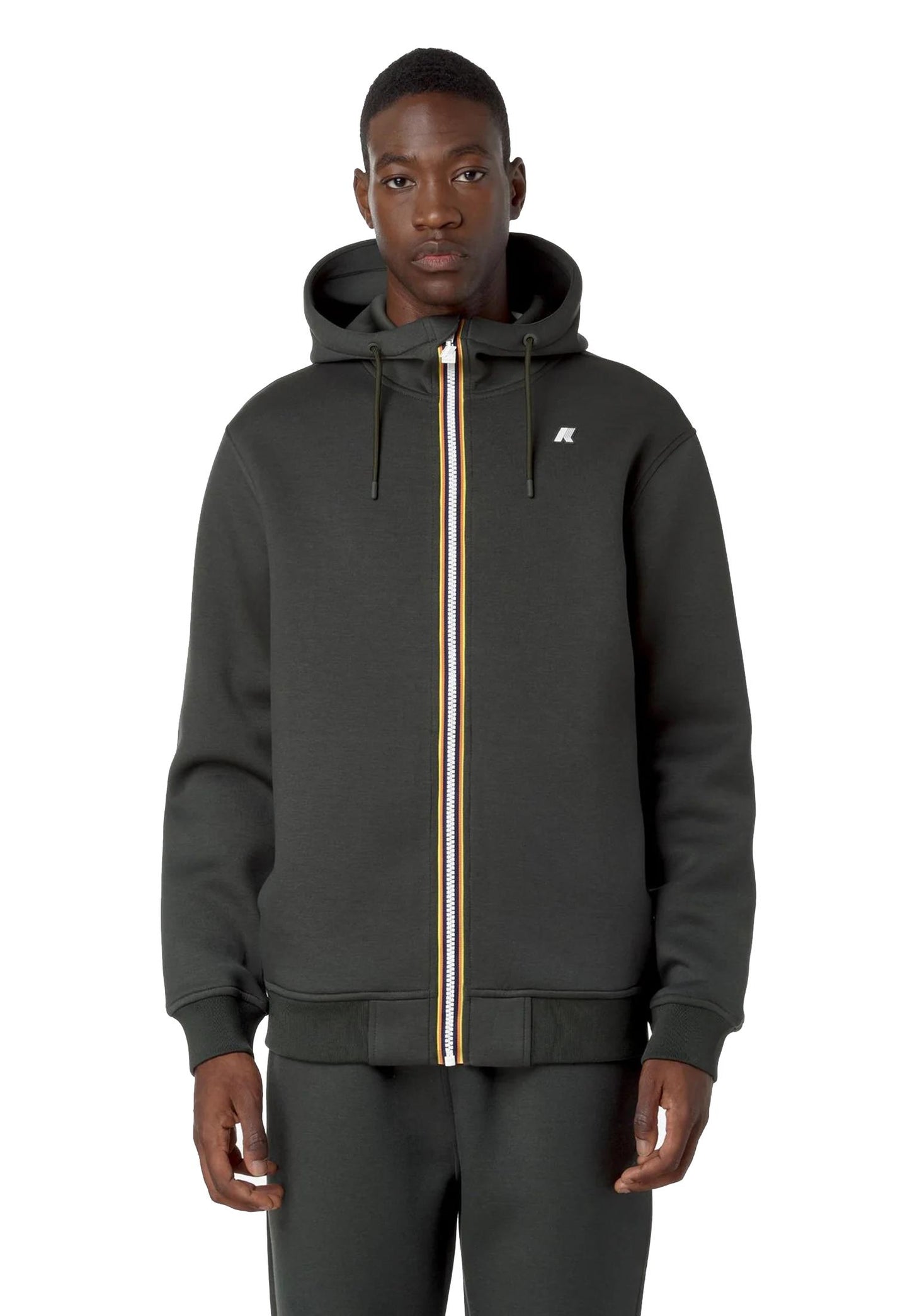 Giacca in pile con cappuccio verde Rainer Spacer K-way A25 K2141DW WMRWMR K-WAY 