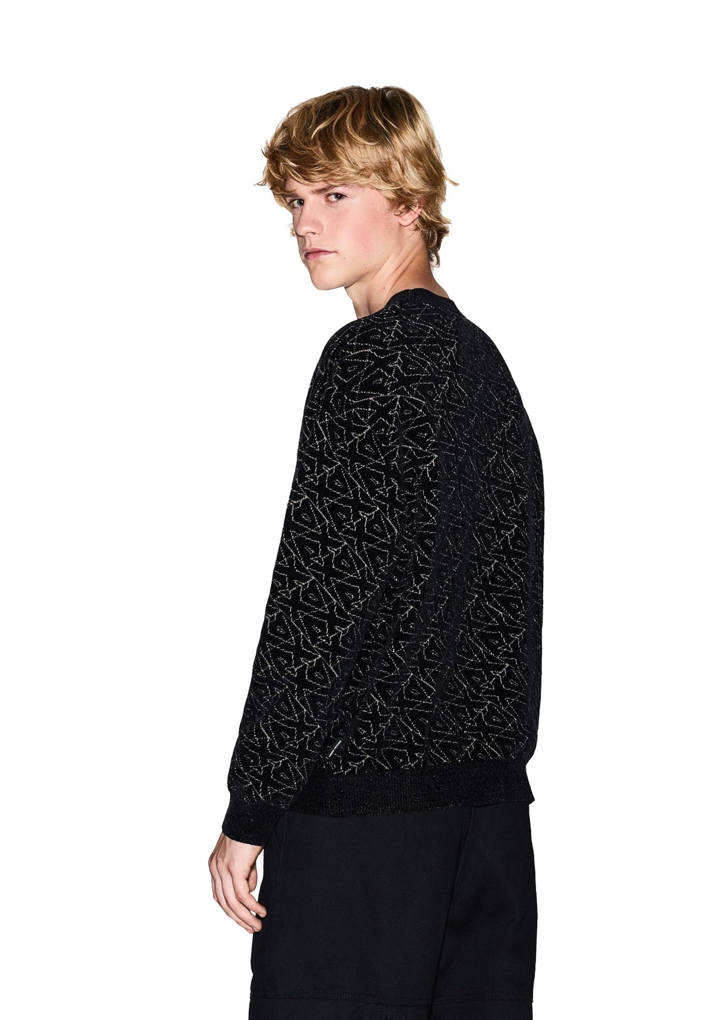 Maglione girocollo logo allover Armani Exchange A25 XM001330 AF16916 FC196FC196 ARMANI EXCHANGE 