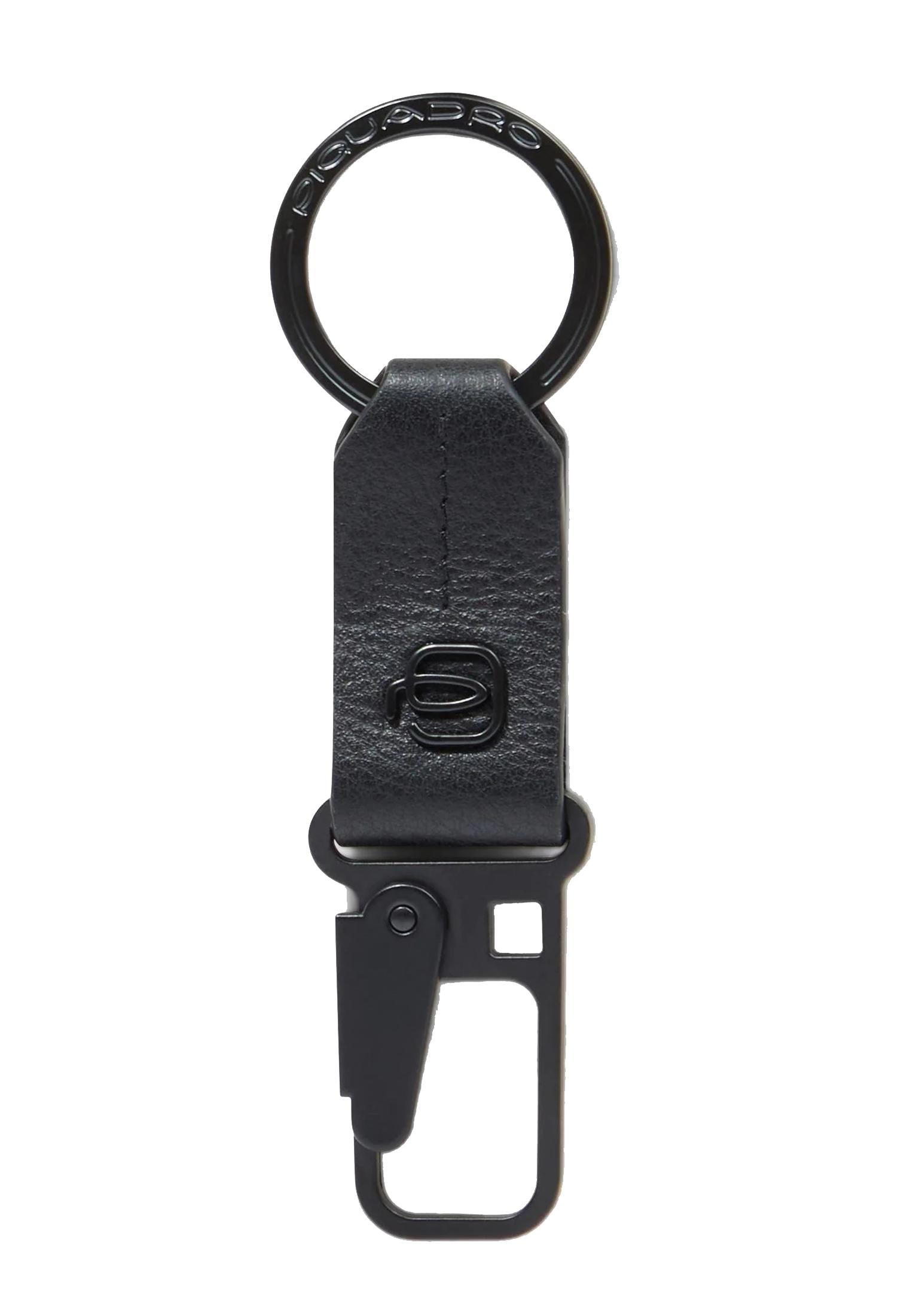 Moschettone portachiavi in pelle nero Piquadro A25 PC6846W137 NN PIQUADRO 