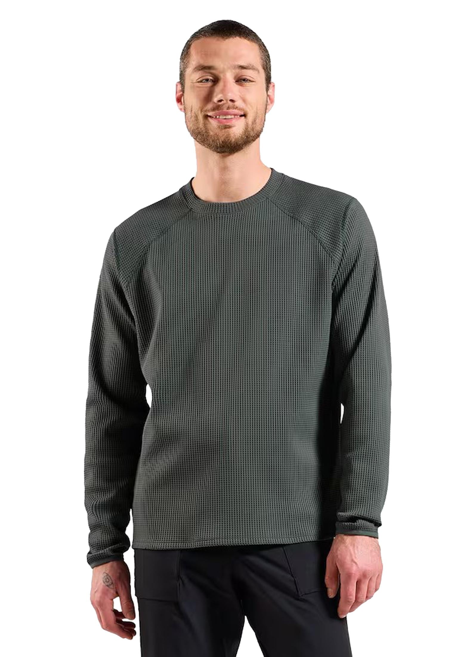 T-shirt manica lunga sportiva traspirante allenamento sci grigia Cubic Odlo A25 542992 1087710877 ODLO 