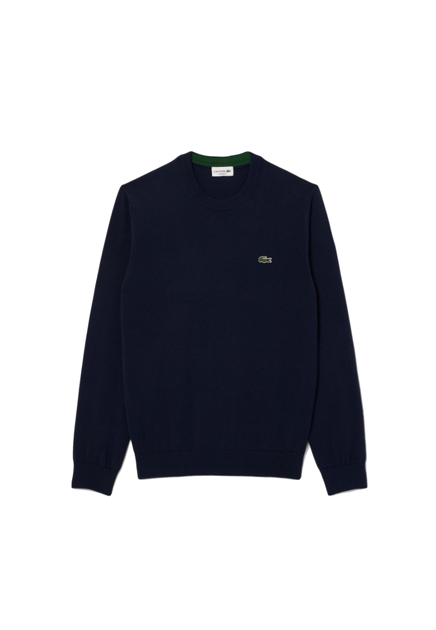 Maglia pullover girocollo blu cotone Lacoste P26 AH1985 166166 LACOSTE 