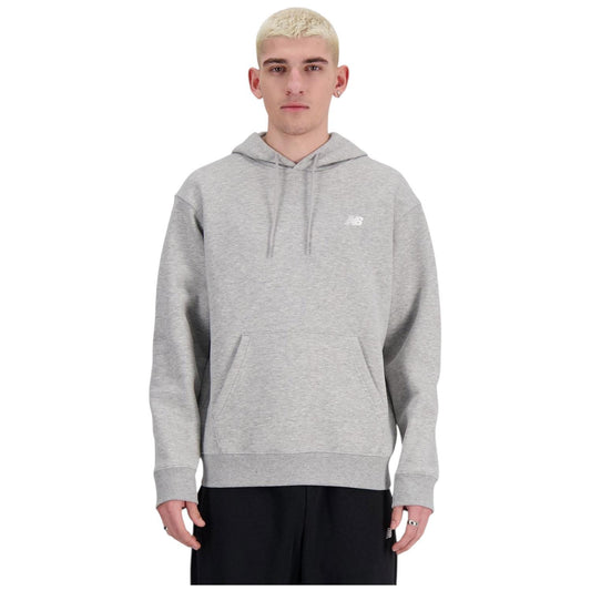 Felpa con cappuccio grigia cotone Sport Essential New Balance P25 MT41508AG ATHLETICGREY NEW BALANCE 