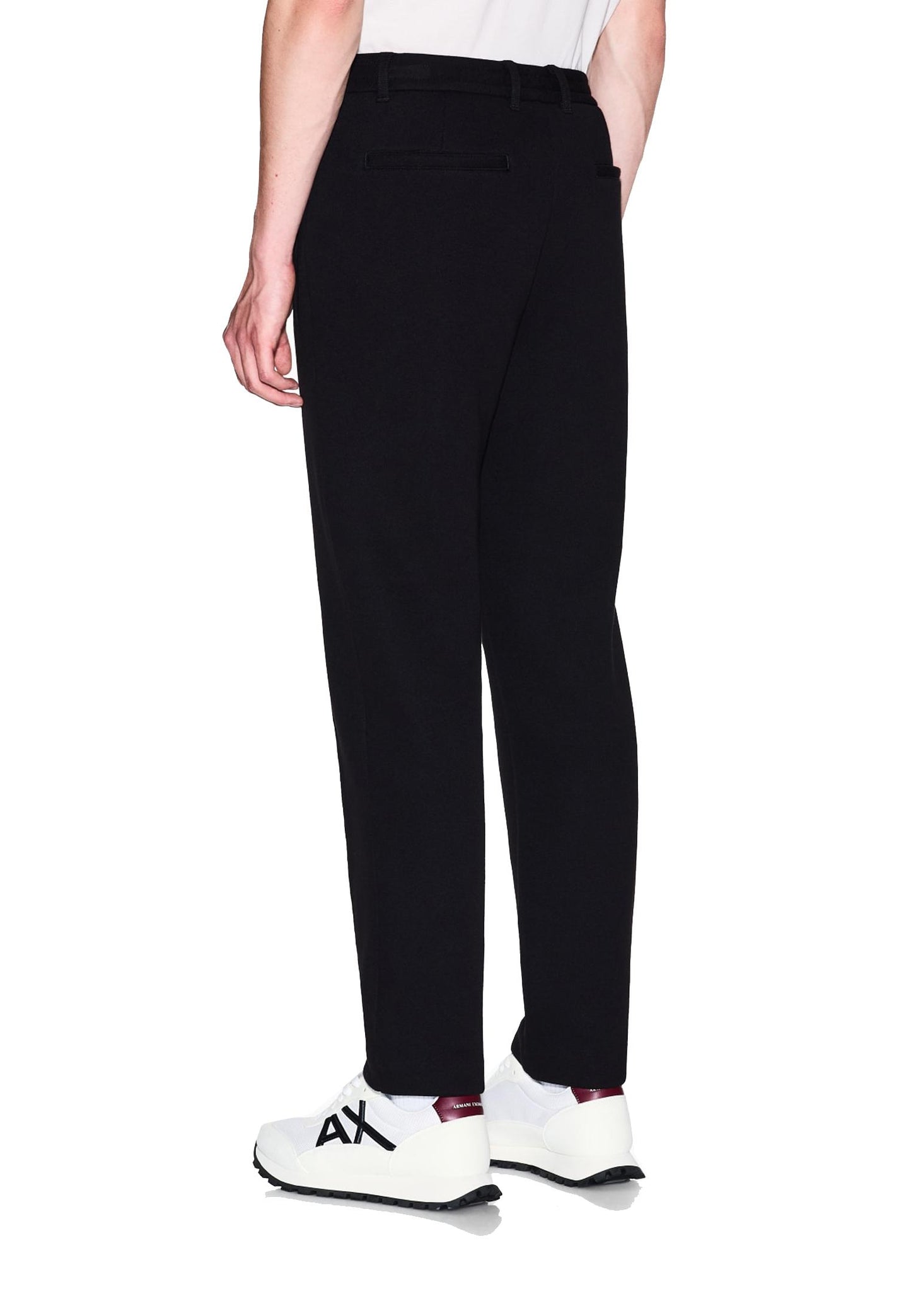 Pantaloni misto cotone neri piquet Armani Exchange A25 XM001018 AF16222 UC001UC001 ARMANI EXCHANGE 