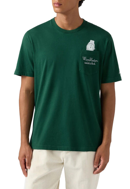 T-shirt girocollo verde Connor orologio MC2 Saint Barth A25 CONR0001 02949I02949I MC2 