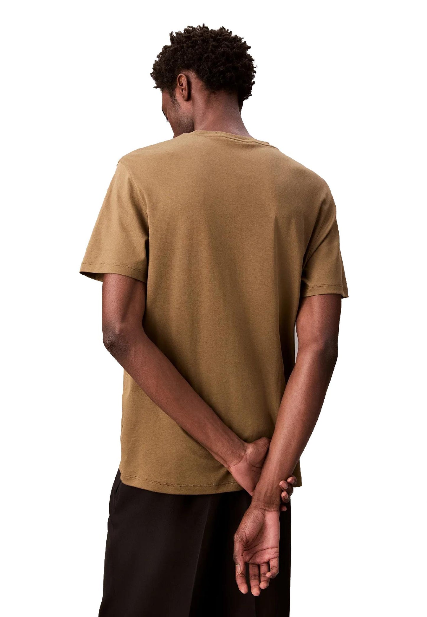 T-shirt girocollo marrone cotone Calvin Klein A25 LV04LB275GVFB VFBVFB CALVIN KLEIN 
