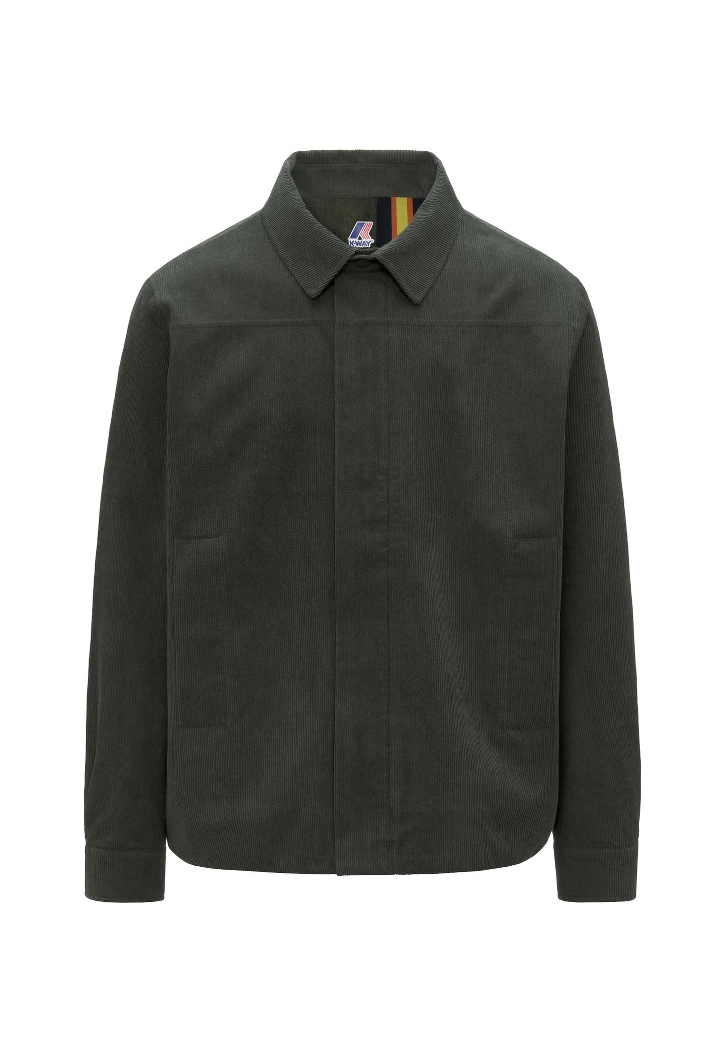 Giacca overshirt velluto a coste verde imbottita Shary Corduroy K-way A25 K7136BW B2FB2F K-WAY 