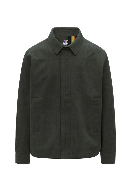 Giacca overshirt velluto a coste verde imbottita Shary Corduroy K-way A25 K7136BW B2FB2F K-WAY 