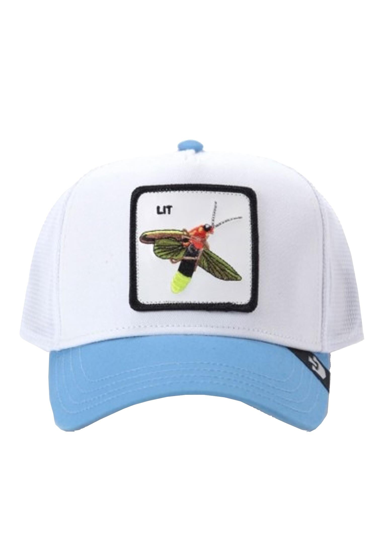 Cappellino da baseball unisex bianco e azzurro fantasia lucciola The Lit Goorin Bros P24 101-1432 LIGHT BLUELIGHT BLUE GOORIN BROS 