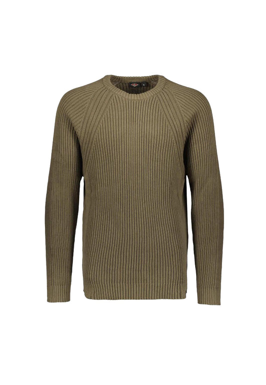 Maglione girocollo cotone trama marrone Bear A25 BM501W25 3737 BEAR 