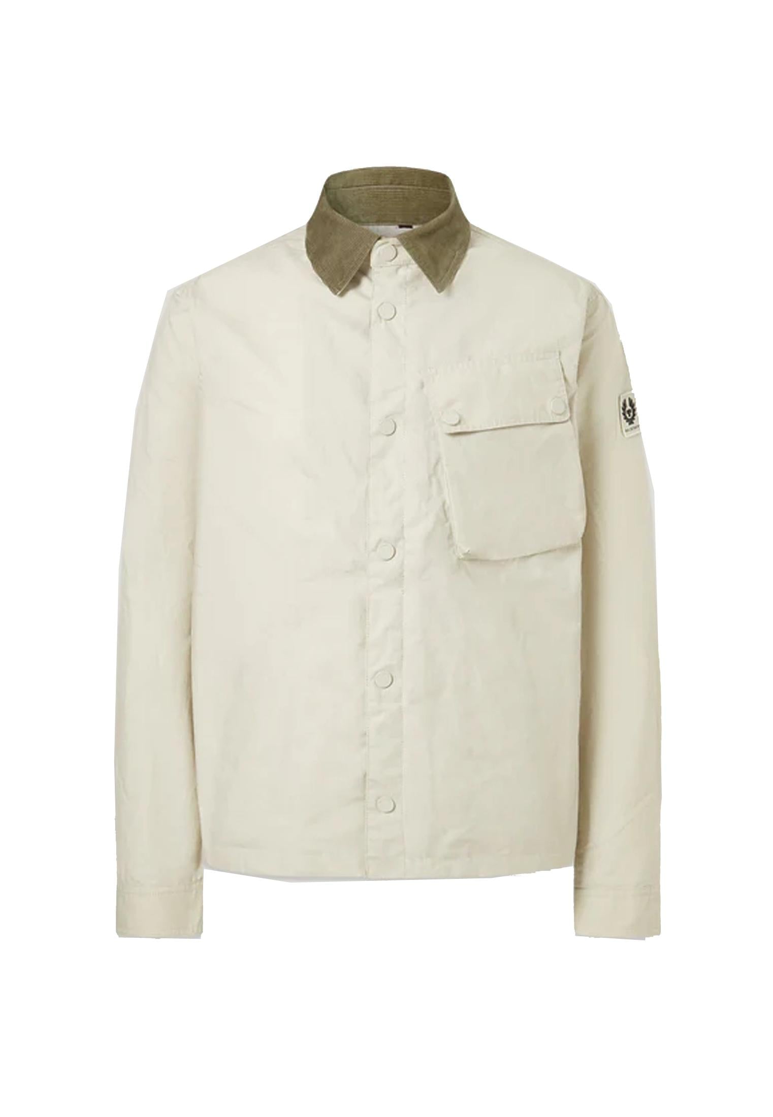 Giacca con colletto cerato beige Ground Belstaff P26 106096 Silver BirchSilver Birch BELSTAFF 