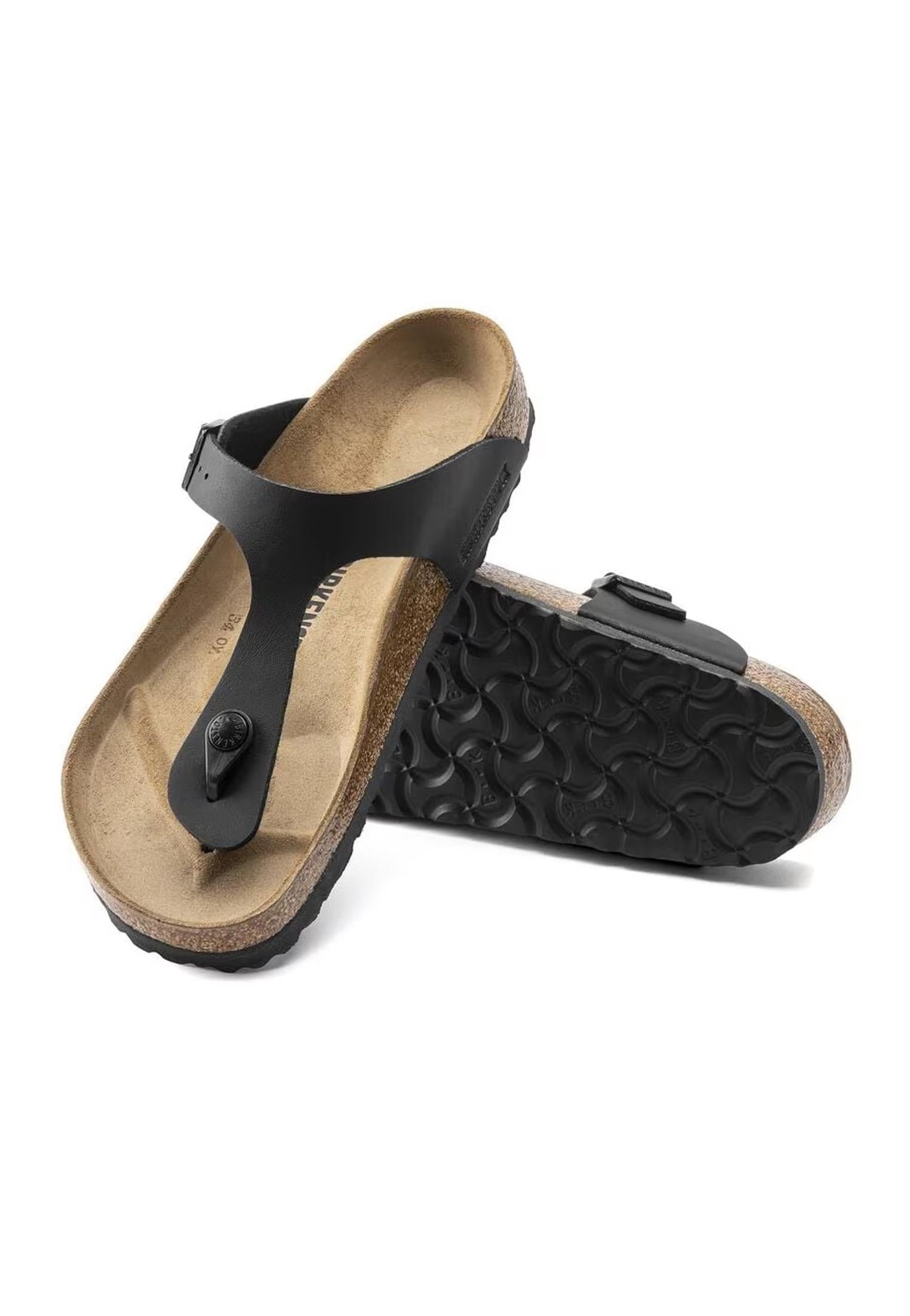 Ciabatte infradito nere pelle uomo Gizeh Birkenstock P25 043691 black BIRKENSTOCK 