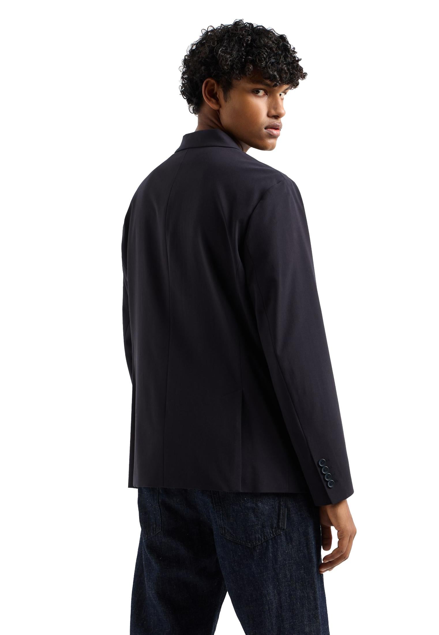 Giacca blazer blu navy monopetto Armani Exchange A25 XM000345 AF10897 UB101UB101 ARMANI EXCHANGE 