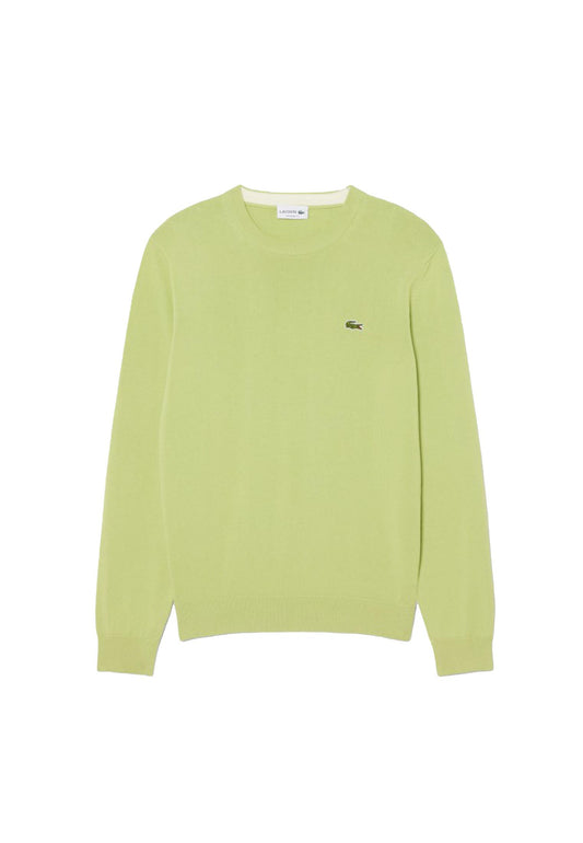 Maglia pullover cotone girocollo verde Lacoste P26 AH1985 UYBUYB LACOSTE 
