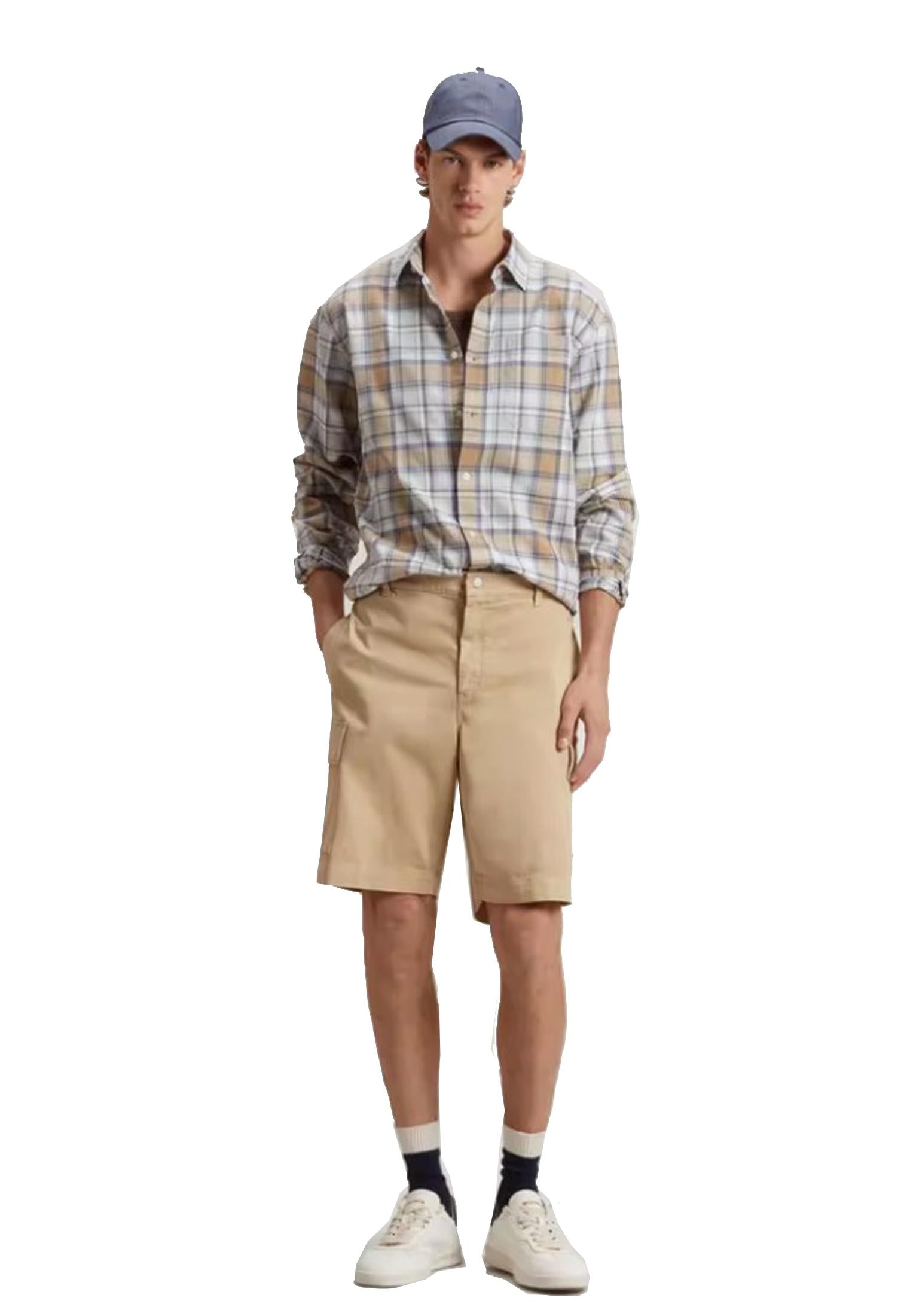 Pantaloncini bermuda cargo beige cotone Woolrich P26 CFWOSH2001MRUT5262 74367436 WOOLRICH 