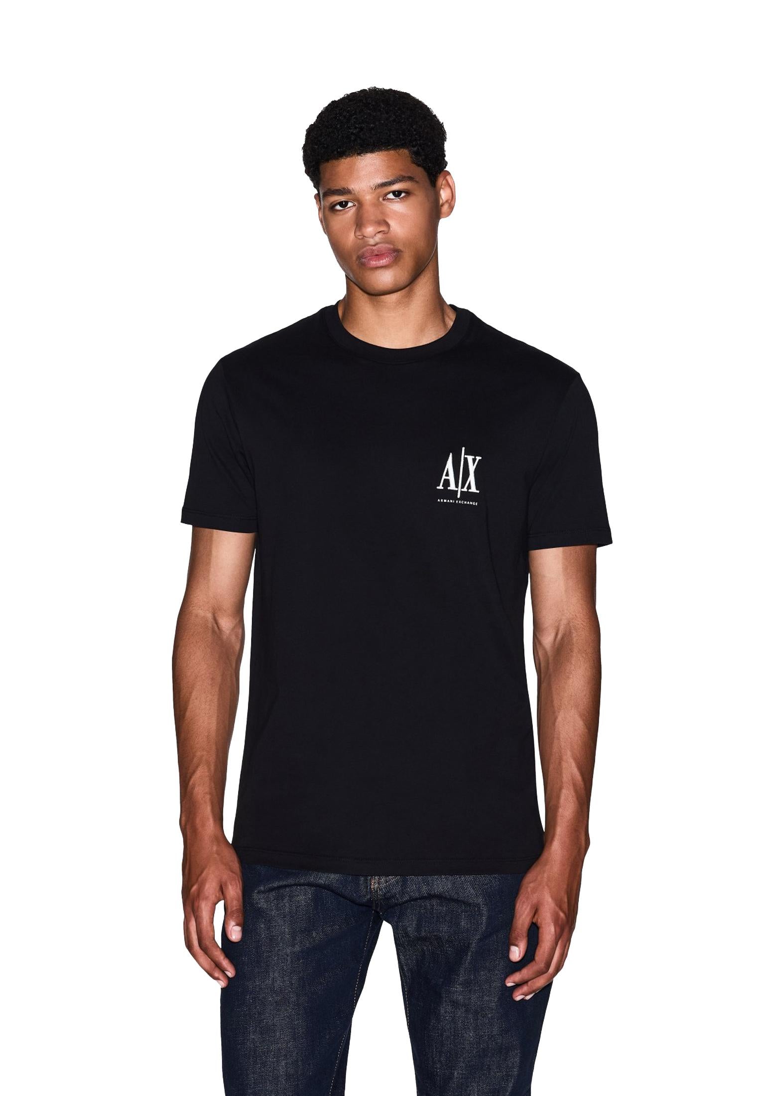 T-shirt girocollo nera regular fit Armani Exchange A25 XM000365 AF12308 UC001UC001 ARMANI EXCHANGE 