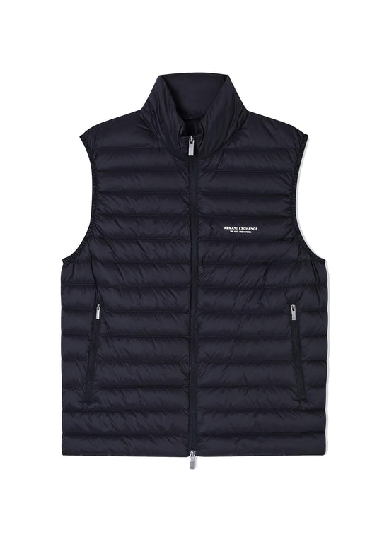 Gilet smanicato piumino nero fullzip Armani Exchange A25 XM001576 AF16927 UC001UC001 ARMANI EXCHANGE 