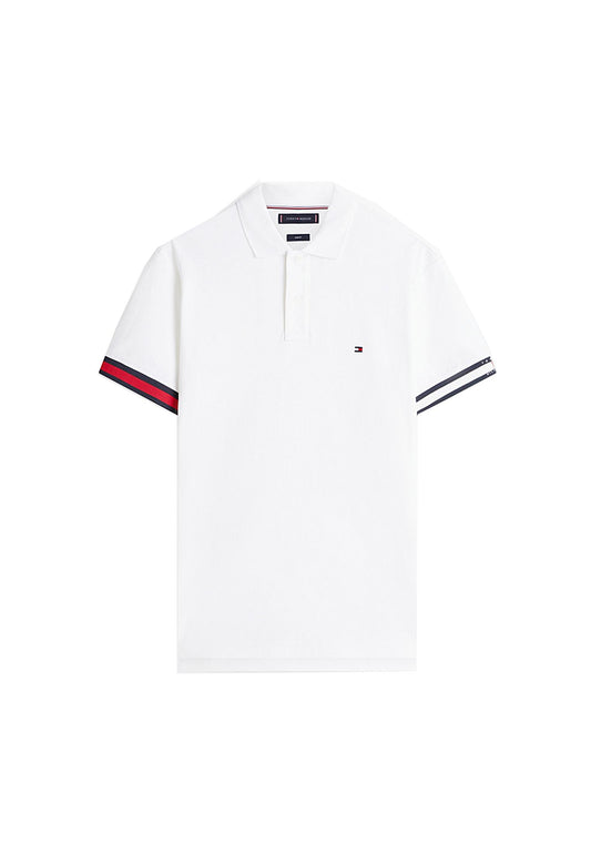 Polo cotone bianca slim fit aderente Tommy Hilfiger P26 MW0MW42743YBR YBRYBR TOMMY HILFIGER 