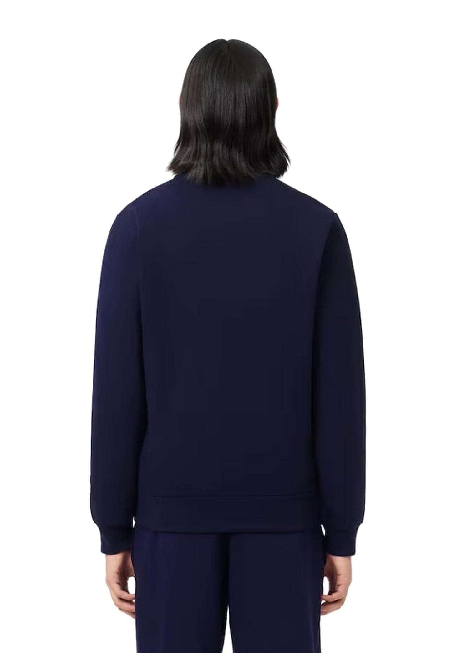 Felpa in pile collo alto full zip blu Lacoste A25 SH9622 166166 LACOSTE 