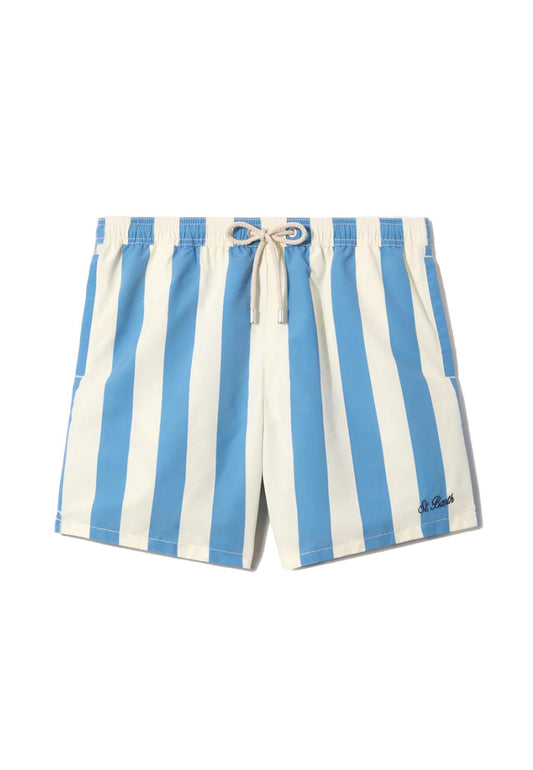 Costume da bagno mare a righe bianche azzurre Syros MC2 Saint Barth P26 SYR0001 01210L01210L MC2 