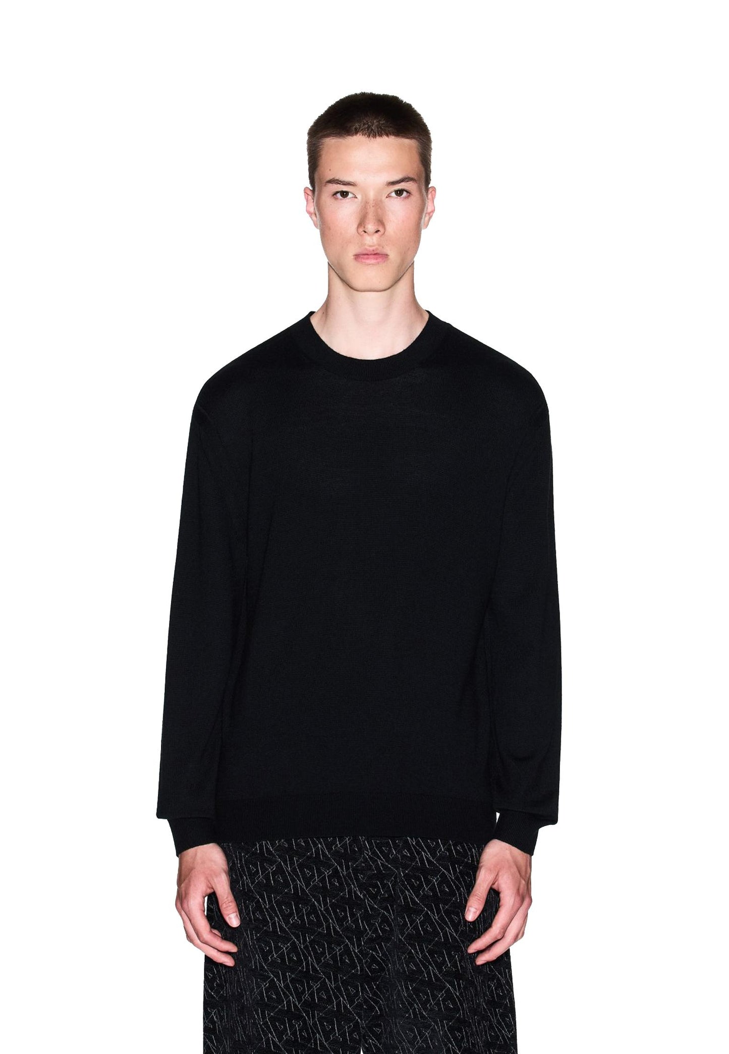 Maglione girocollo nero misto lana Armani Exchange A25 XM001878 AF11982 UC001UC001 ARMANI EXCHANGE 