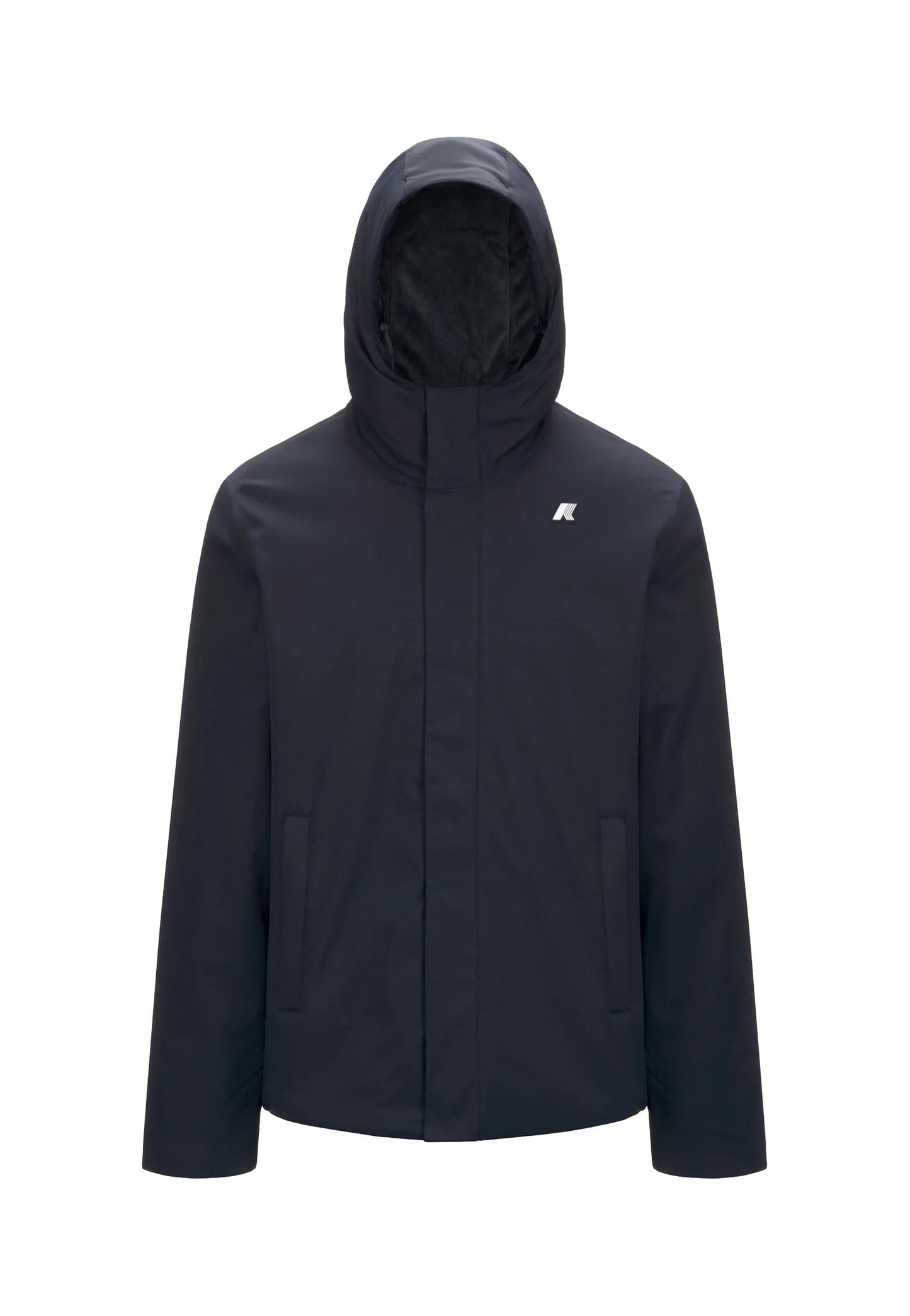 Giacca con cappuccio blu Impermeabile Jacko Twill Marmotta K-Way A25 K8133DW AL9AL9 K-WAY 