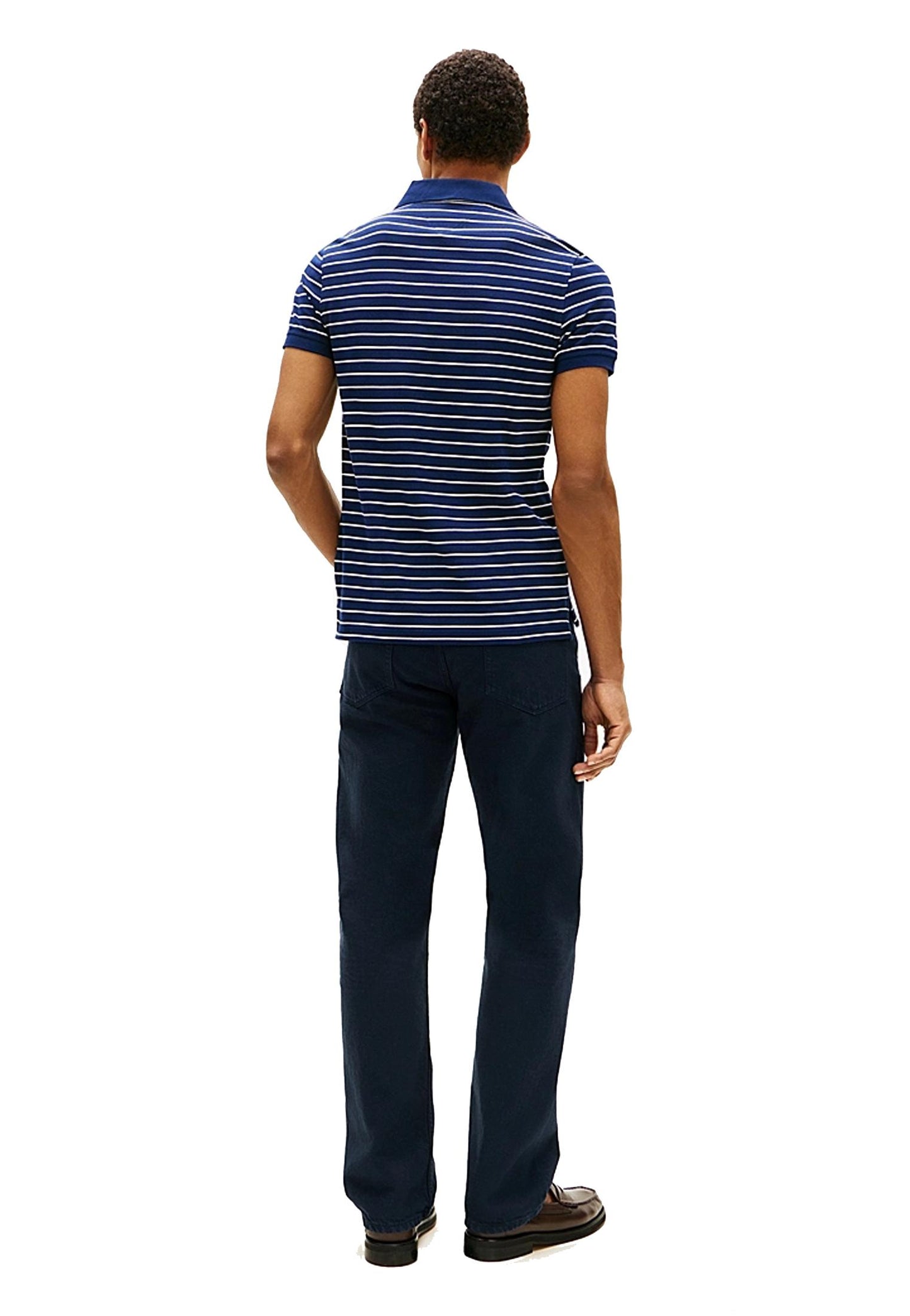 Polo righe blu bianche cotone slim fit Tommy Hilfiger P26 MW0MW177710X5 0X50X5 TOMMY HILFIGER 