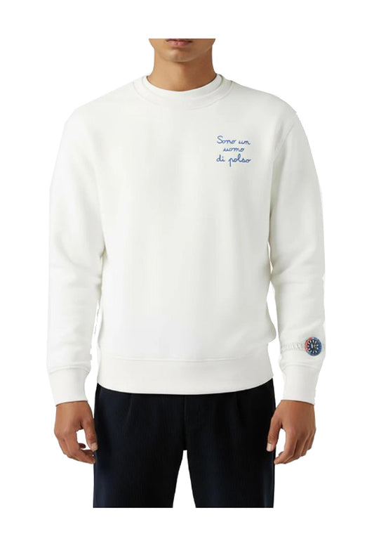 Felpa girocollo bianca Sono un Uomo di Polso MC2 Saint Barth A25 SOH0004 00683I00683I MC2 