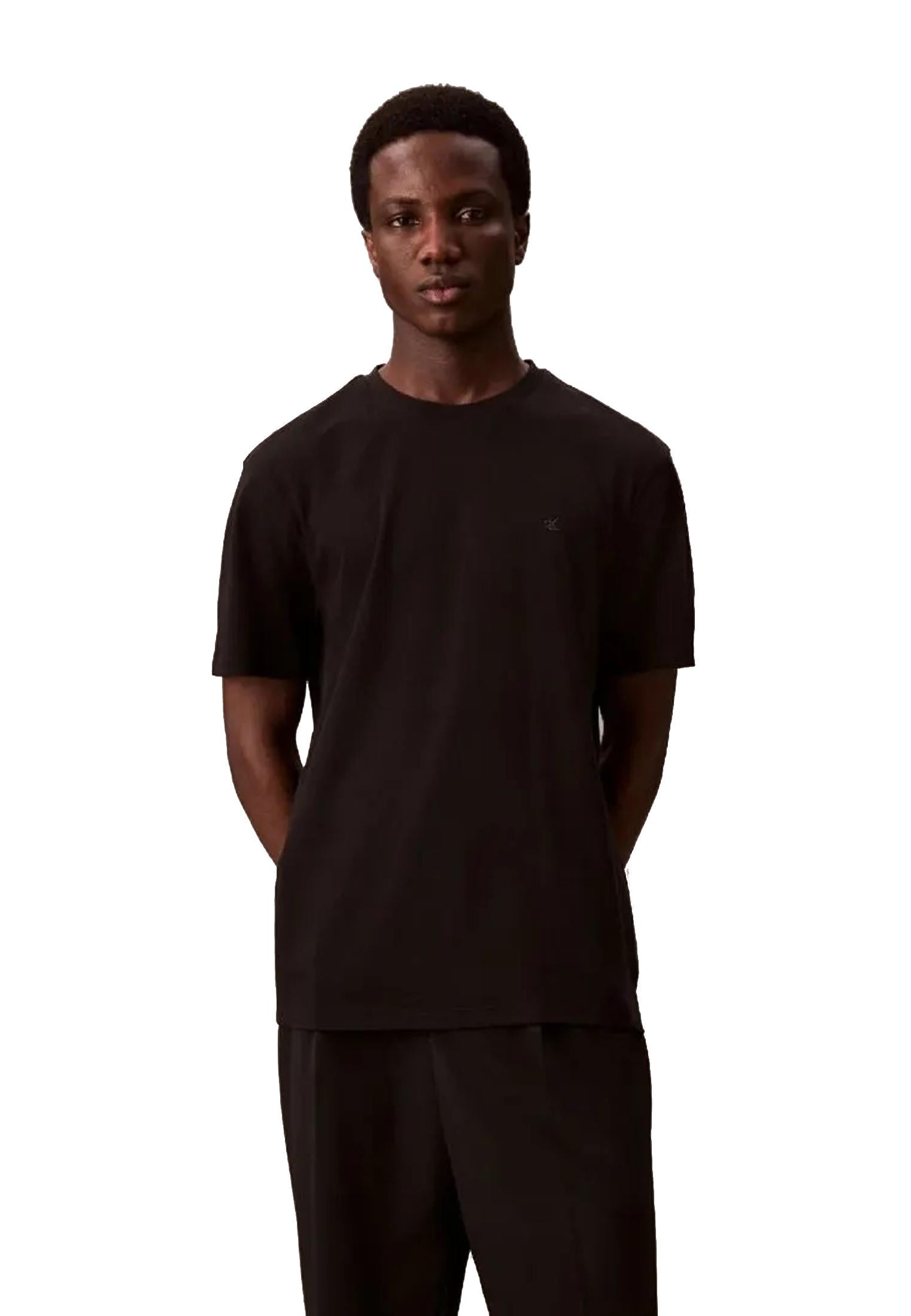 T-shirt girocollo nera cotone Calvin Klein A25 LV04LB275GUB1 UB1UB1 CALVIN KLEIN 