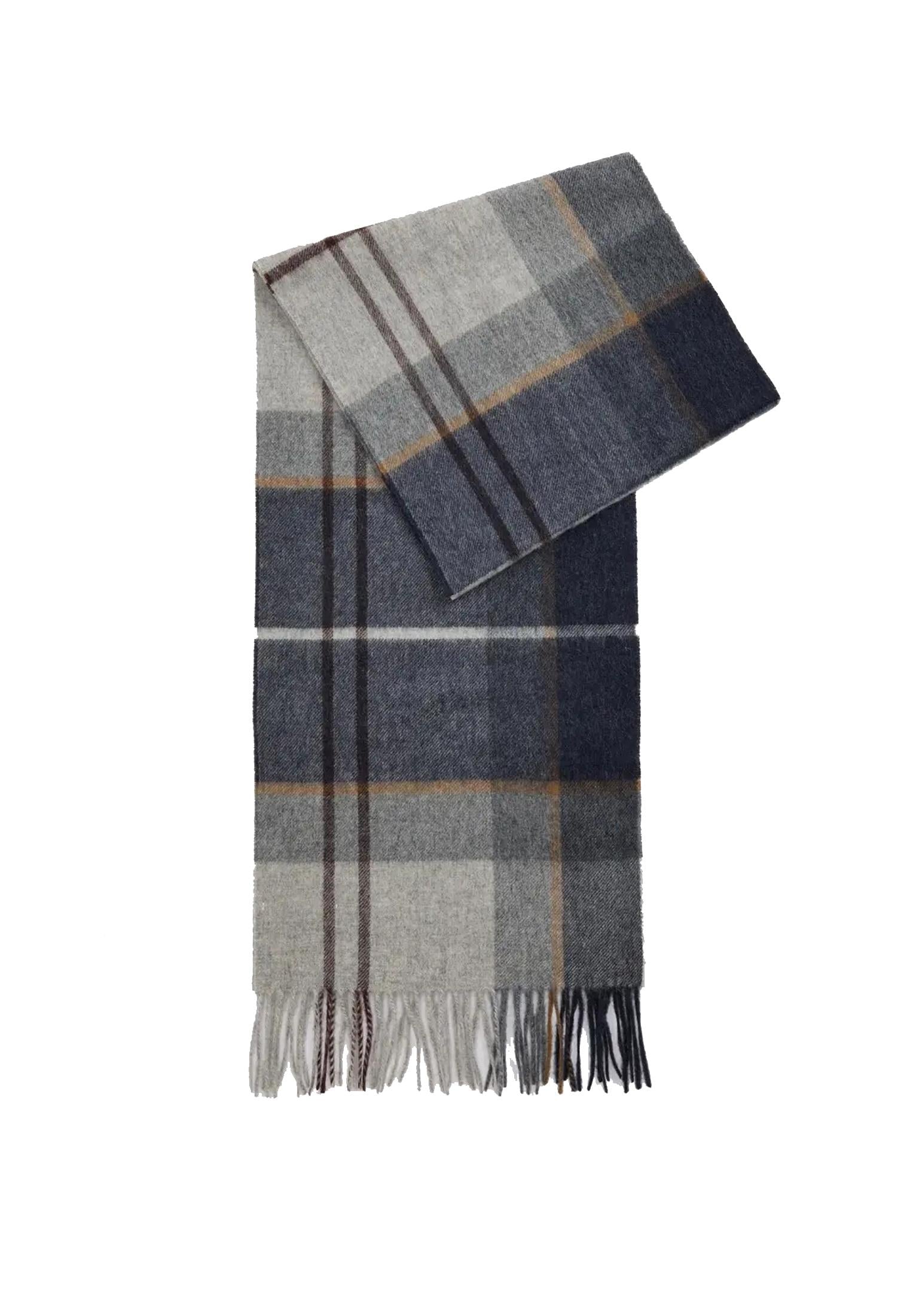 Sciarpa grigia tartan misto lana cashmere Carrbridge Barbour A25 252MUSC0373 TN38TN38 BARBOUR 