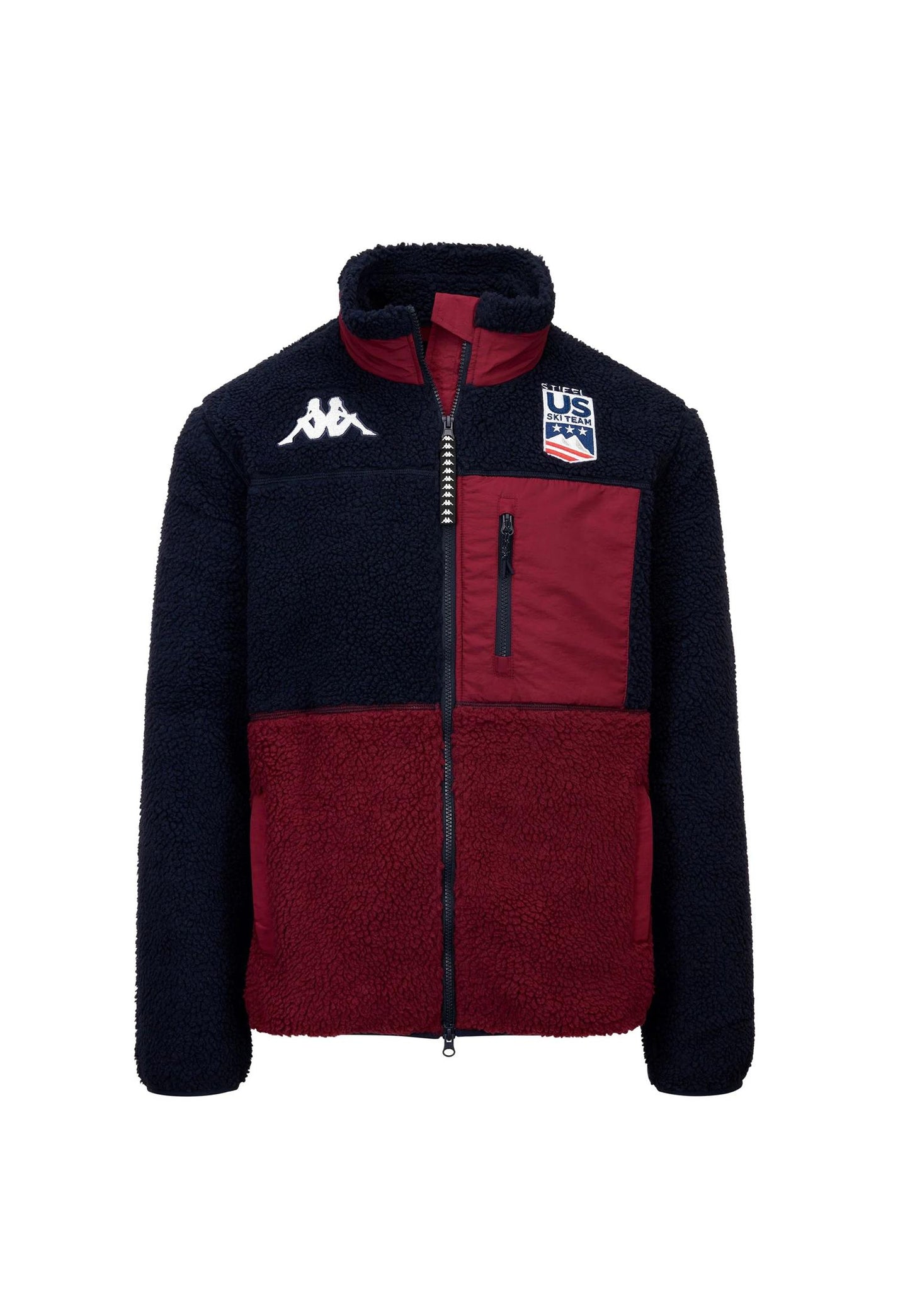 Felpa pile unisex blu rosso sci 326 US Kappa A25 351Z1QW A05A05 KAPPA SKI 