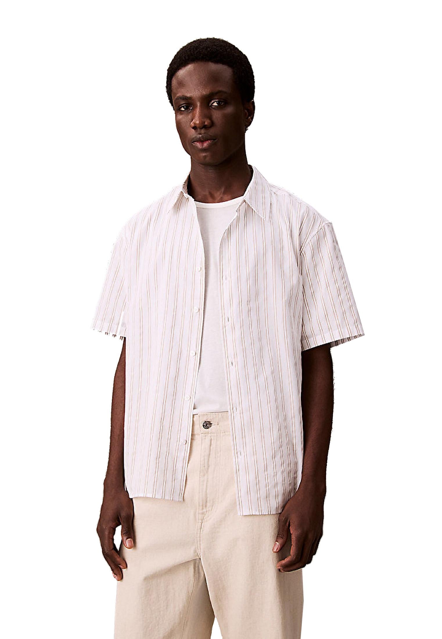 T-shirt girocollo bianca cotone Calvin Klein A25 LV04LB275GYAF YAFYAF CALVIN KLEIN 