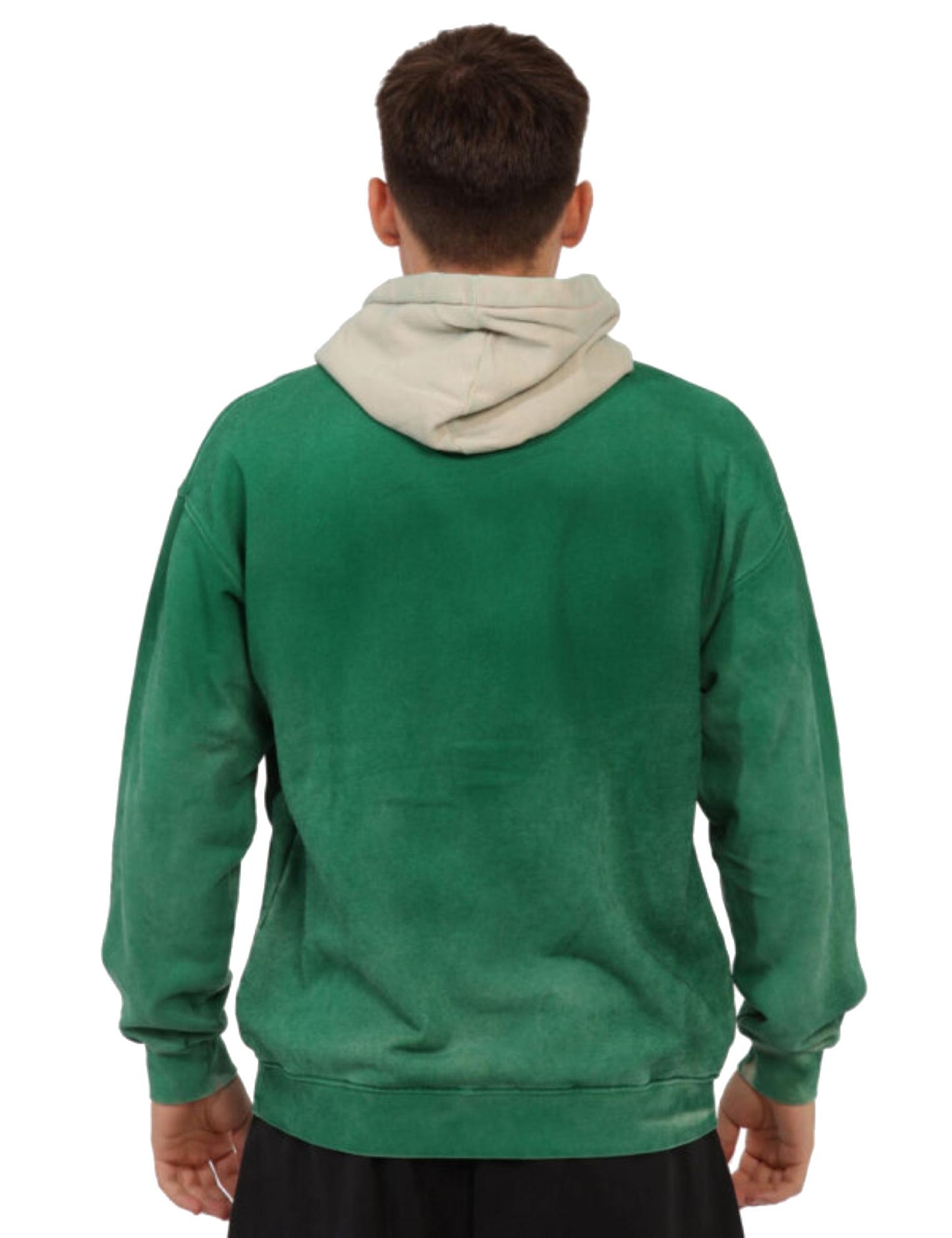 Felpa verde con cappuccio grigio chiaro e grafica centrale Disclaimer A24