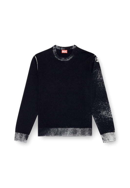 Maglia pullover cotone nera K-Larence-B Diesel A25 A11187-0BEAR 44 DIESEL 