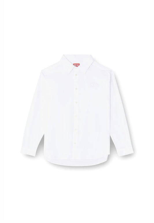 Camicia bianca popeline cotone S-Simply Diesel P26 A204720GSBH 100100 DIESEL 