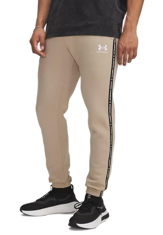 Pantaloni felpati pile sportivi jogger beige Icon Fleece Under Armour A25 77-1389358 02990299 UNDER ARMOUR 