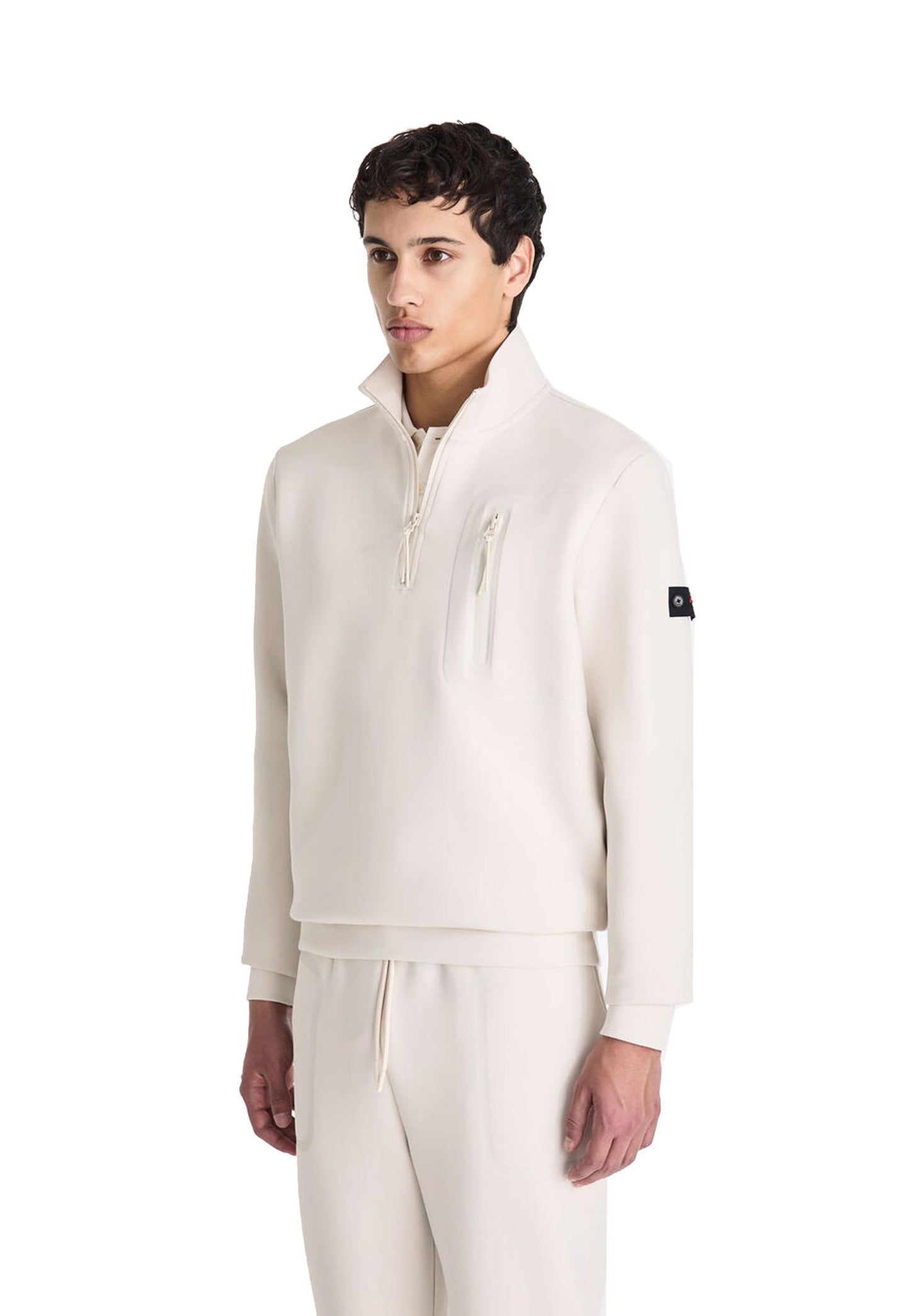 Felpa con collo a lupetto mezza zip panna Kent Peuterey P26 PEU5798 99012177 729729 PEUTEREY 