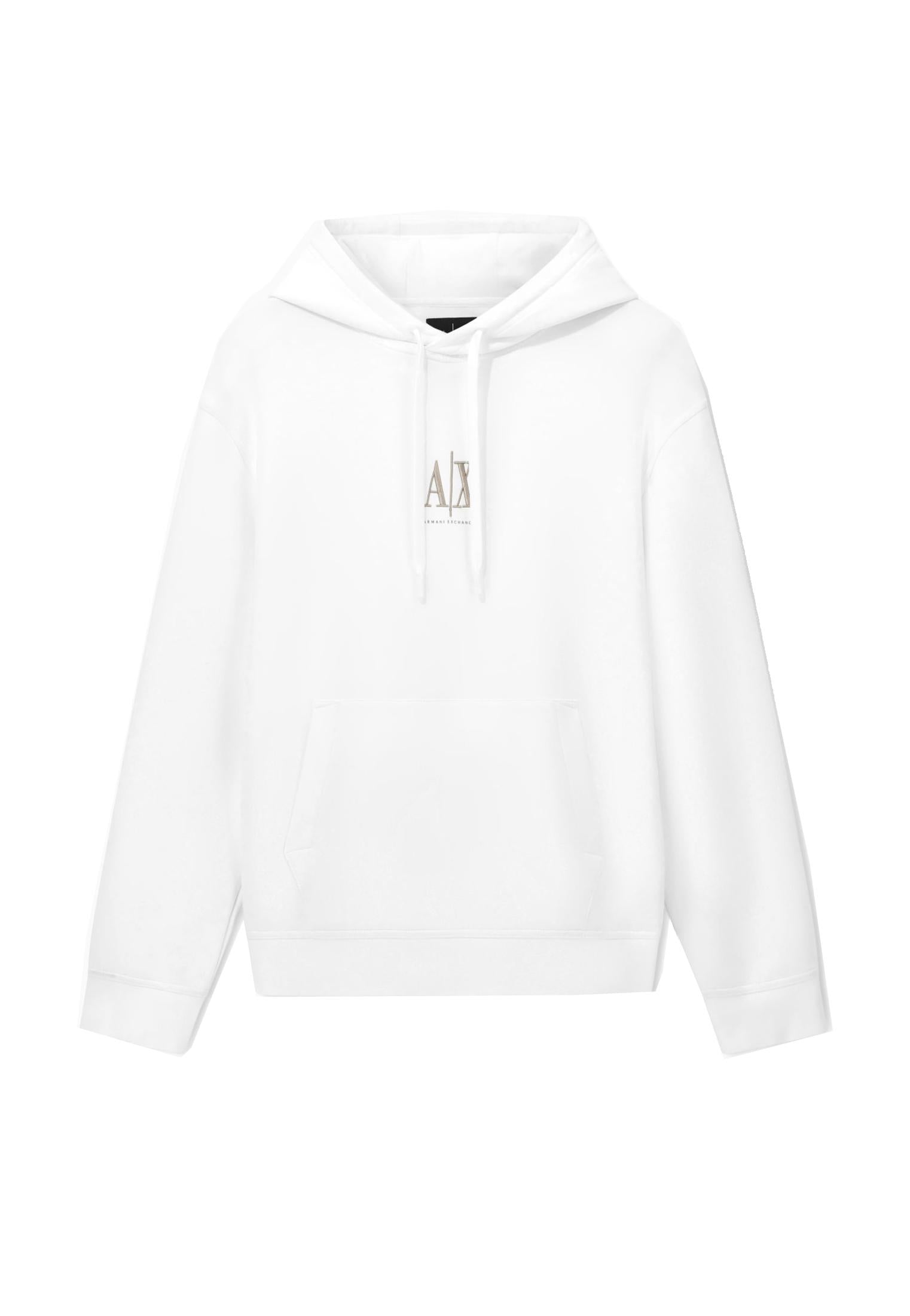 Felpa con cappuccio bianca misto cotone Armani Exchange A25 XM000369 AF10818 U0009U0009 ARMANI EXCHANGE 